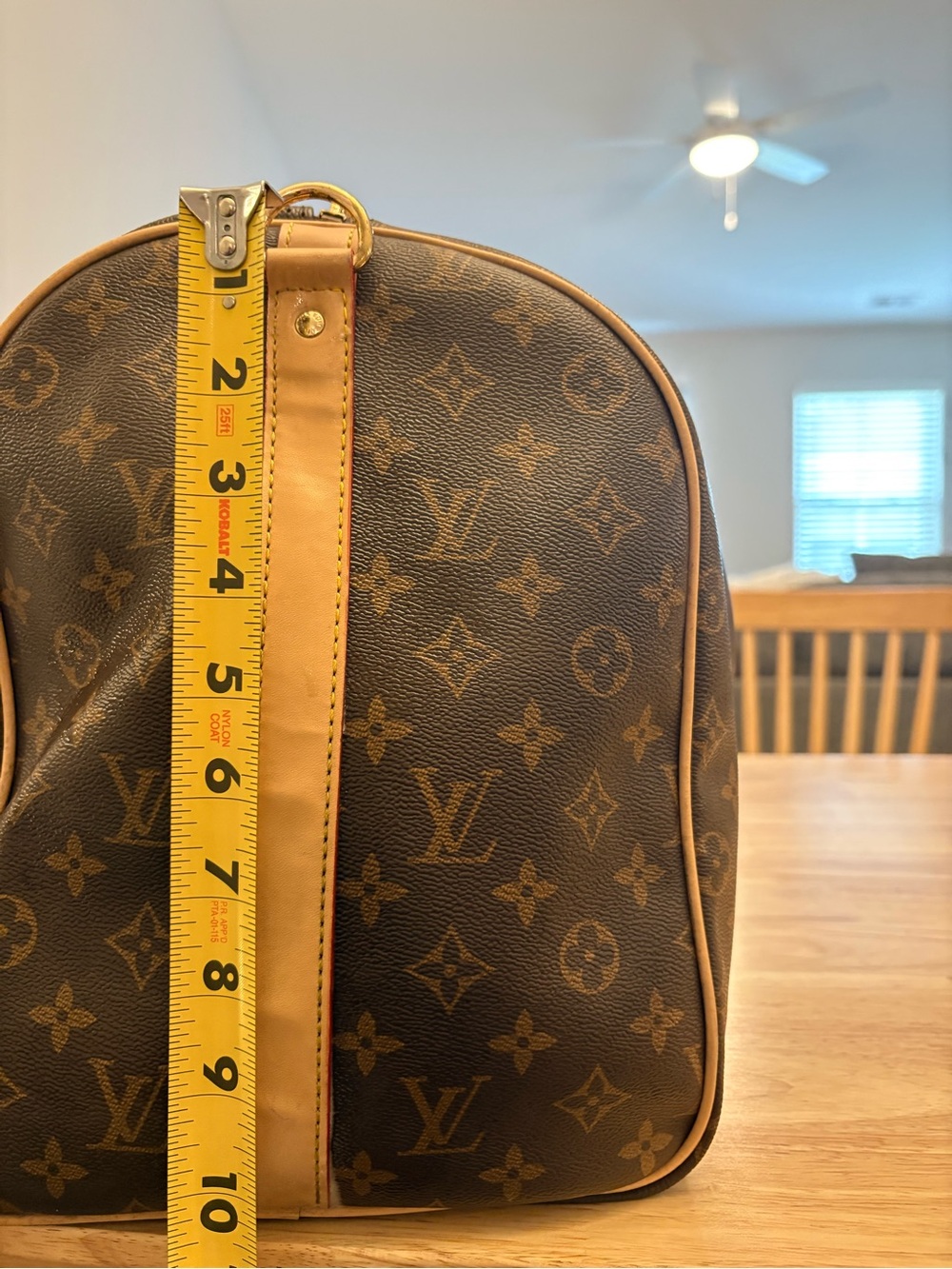 Monogram Canvas Travel Duffle Bag in Brown - Picture 3 of 10